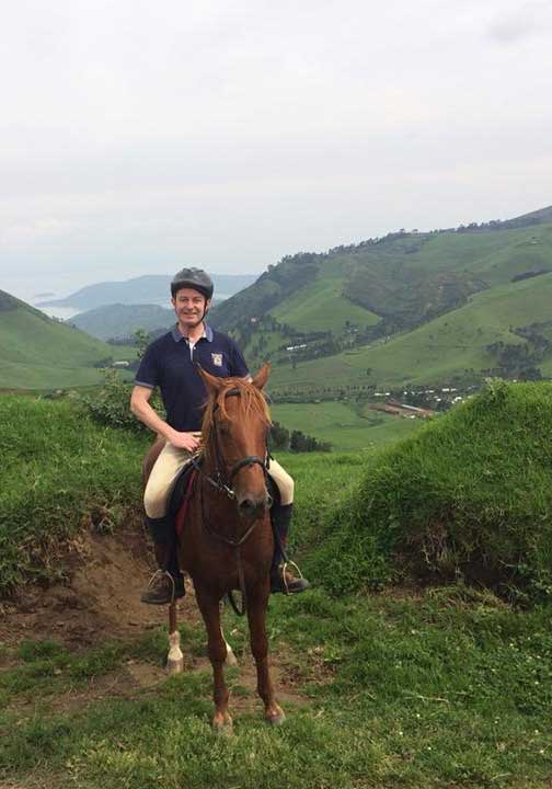 Baudouin à cheval dans les Masisi