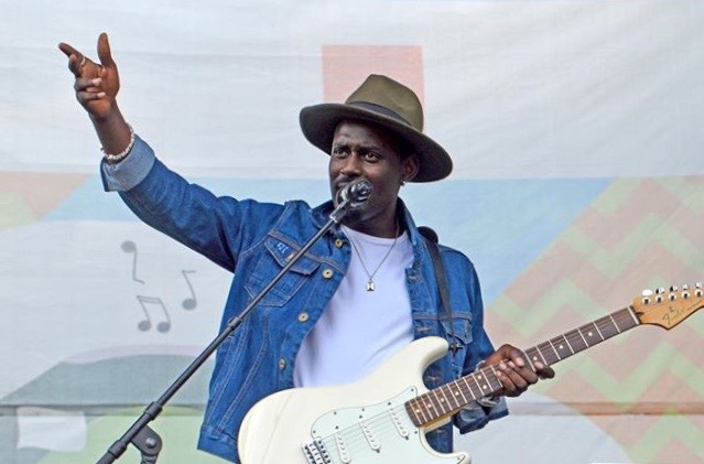 Chanteur au Festival Amani, à Goma, Nord Kivu, République
Démocratique du Congo